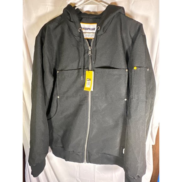 Caterpillar Other - Caterpillar Mens Lightweight Hooded Windbreaker Jacket, Black, Size M, NWT